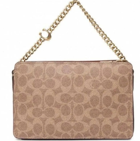 NWT Coach Signature chain Cross body in Signature Canvas - Picture 9 of 14